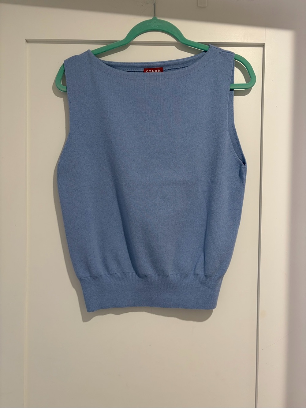 STAUD Light Blue Tank Knit Sweater